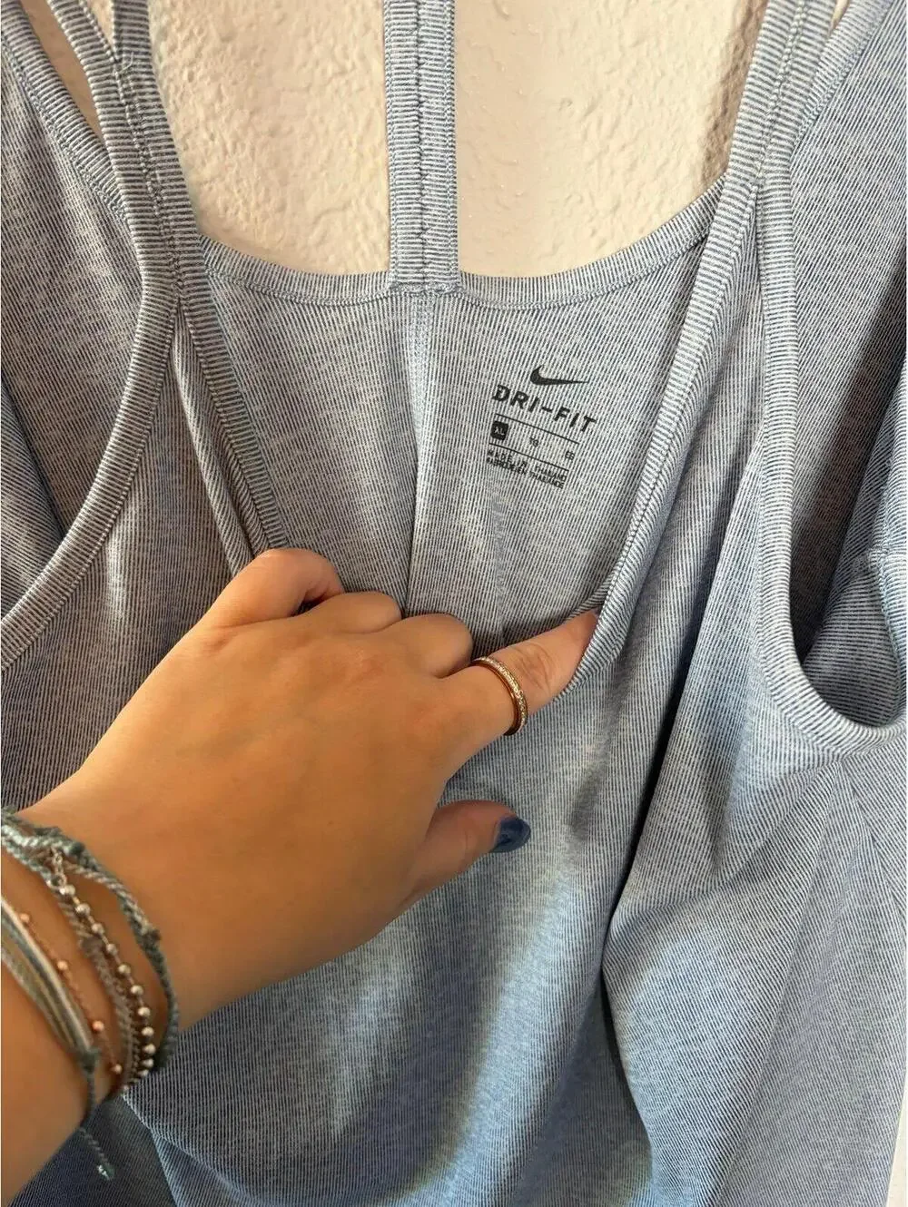 Nike blue striped tank size XL